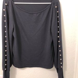 Long Sleeve Navy blue sweater blouse Size M